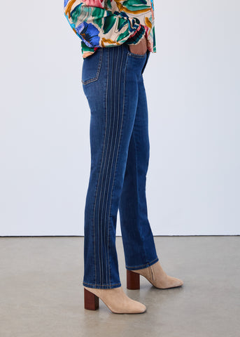 FDJ - OLIVIA STRAIGHT JEAN W/ SIDE TUCK DETAIL - 2898370