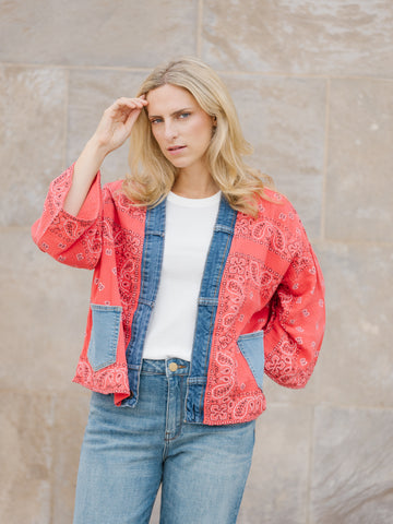 SHANNON PASSERO - BANDANA SHORT KIMONO JACKET  - 5755