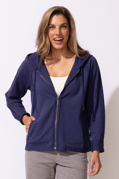 ESCAPE -OCEAN FRONT TERRY  SOLSTICE ZIP HOODIE - 30125 - 3 Colours