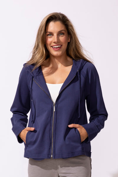 ESCAPE -OCEAN FRONT TERRY  SOLSTICE ZIP HOODIE - 30125 - 3 Colours