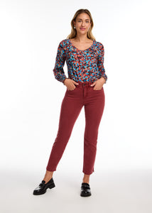 FDJ - INDI PRINT V NECK TOP - 3020476