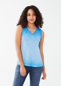 FDJ -SLUB JERSEY V NECK TANK TOP - 3026476 - 4 Colours