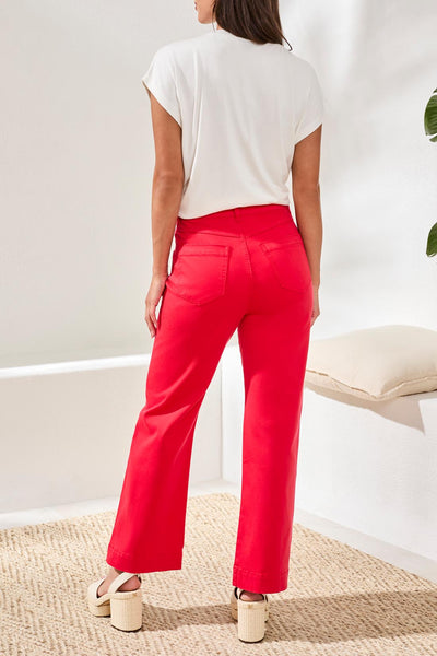TRIBAL- SANGRIA EMBROIDERED ANKLE PANT - 3040O-2020W