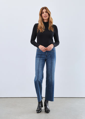 FDJ - STATEMENT DENIM- OLIVIA WIDE ANKLE W/ RAW EDGE HEM - 2201779