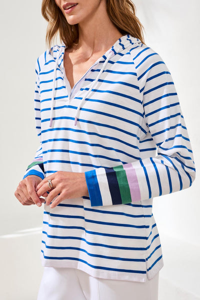 TRIBAL - STRIPE HOODIE TOP - 3067O-3241