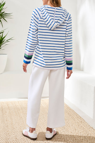 TRIBAL - STRIPE HOODIE TOP - 3067O-3241