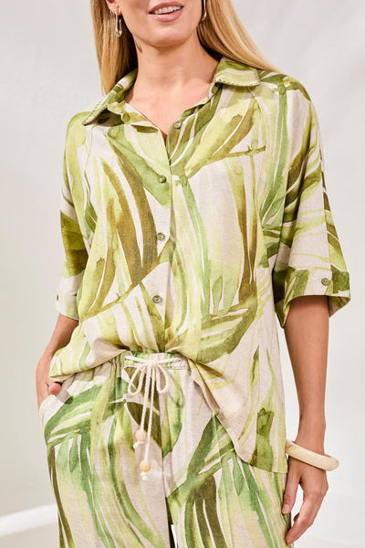 TRIBAL - TROPICAL DOLMAN BLOUSE - 3069O-8393