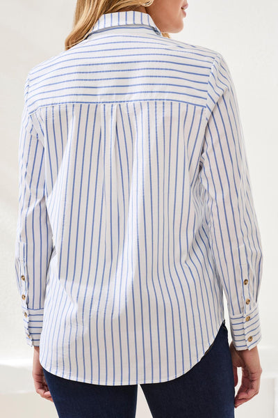 TRIBAL - CLASSIC STRIPE BUTTON FRONT SHIRT - 3086O-8394