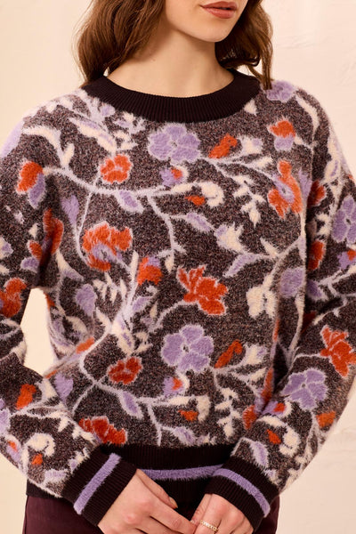 TRIBAL - PRINTED COZY KNIT CREW SWEATER - 3151O-8485 - 2 Colours