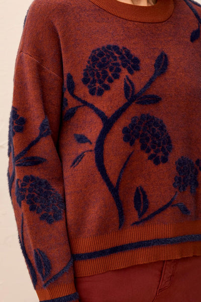 TRIBAL - PRINTED COZY KNIT CREW SWEATER - 3151O-8485 - 2 Colours