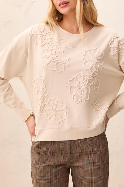 TRIBAL - TONE ON TONE STITCHED PULLOVER - 3156O-8505
