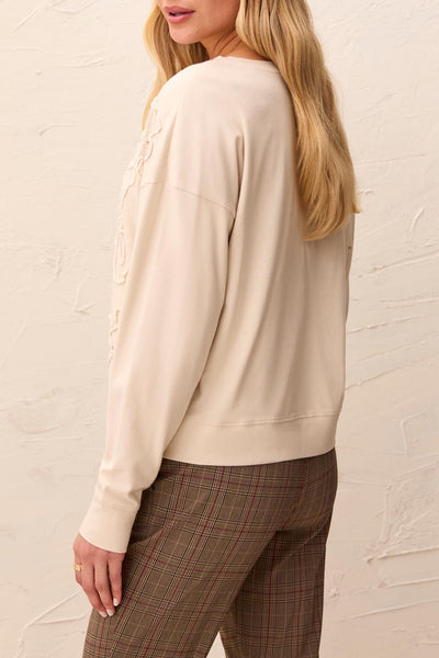 TRIBAL - TONE ON TONE STITCHED PULLOVER - 3156O-8505