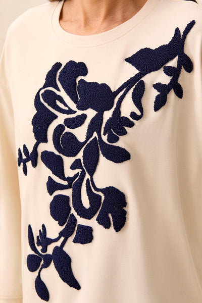 TRIBAL - CONTRAST STITCHED PULLOVER - 3171O-8511