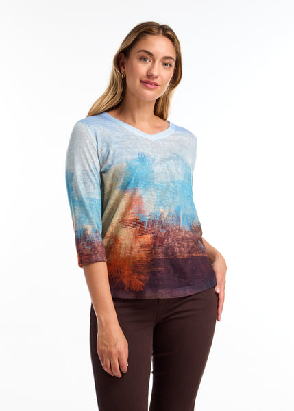 FDJ - NOWADAYS PRINT 3/4 SLEEVE TOP - 3175451