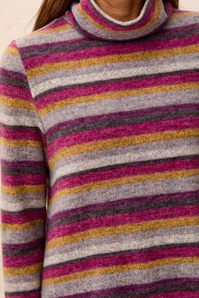 TRIBAL - COZY COWL STRIPE TOP - 3191O-3603 - 2 Colours