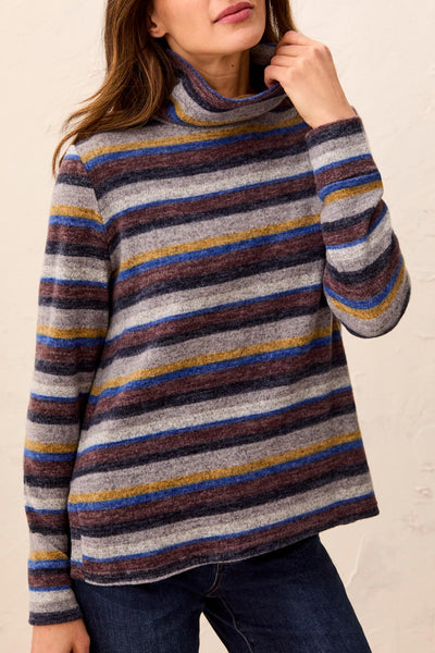 TRIBAL - COZY COWL STRIPE TOP - 3191O-3603 - 2 Colours
