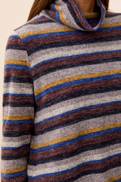 TRIBAL - COZY COWL STRIPE TOP - 3191O-3603 - 2 Colours