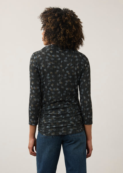 FDJ - DOPPEL DOTS RIB KNIT MOCK NECK TOP -3273508
