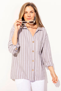 ESCAPE - CATALINA STRIPE LAGUNA SHIRT - E32736