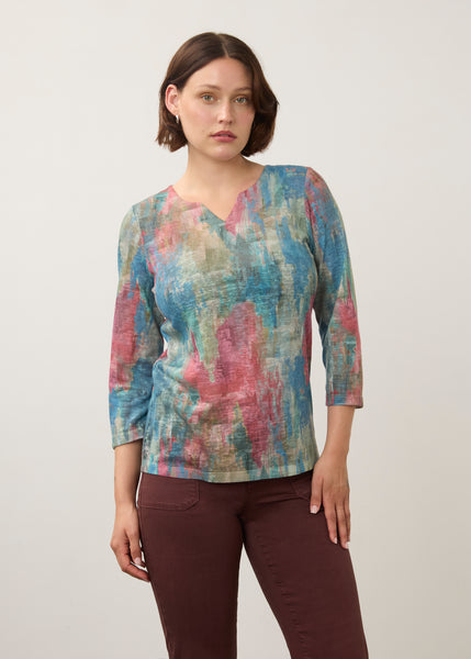 FDJ - HORATIO PRINT 3/4 SLEEVE TOP - 3342451