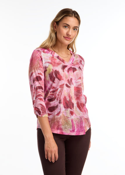 FDJ - GALLERY PRINT V NECK TOP - 3373451