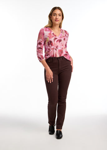 FDJ - GALLERY PRINT V NECK TOP - 3373451