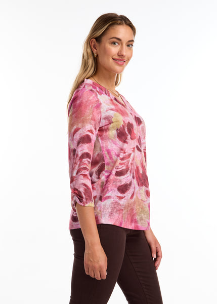 FDJ - GALLERY PRINT V NECK TOP - 3373451