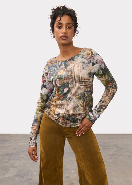 FDJ - GALLERY MESH PRINT TOP - 3431603