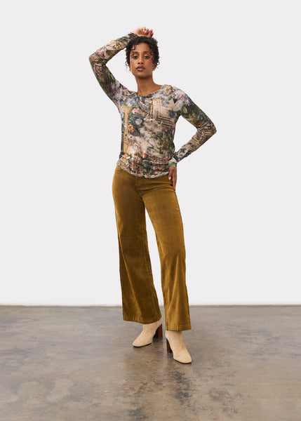 FDJ - GALLERY MESH PRINT TOP - 3431603