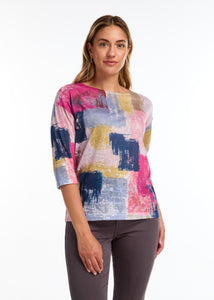 FDJ - ROTHKO PRINT 3/4 SLEEVE TOP - 3435451