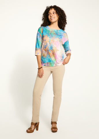 FDJ - DANDY PRINT 3/4 SLEEVE TOP - 3439451