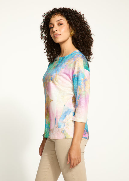 FDJ - DANDY PRINT 3/4 SLEEVE TOP - 3439451