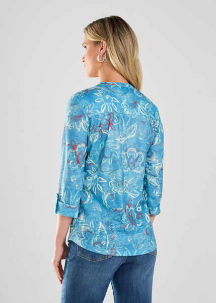 FDJ - PAISLEY PRINT HENLEY TOP - 3451451