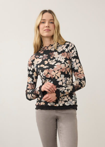 FDJ - PRINTED MOCK NECK TOP - 3547161 - 2 Colours