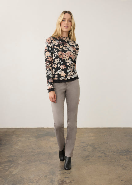 FDJ - PRINTED MOCK NECK TOP - 3547161 - 2 Colours