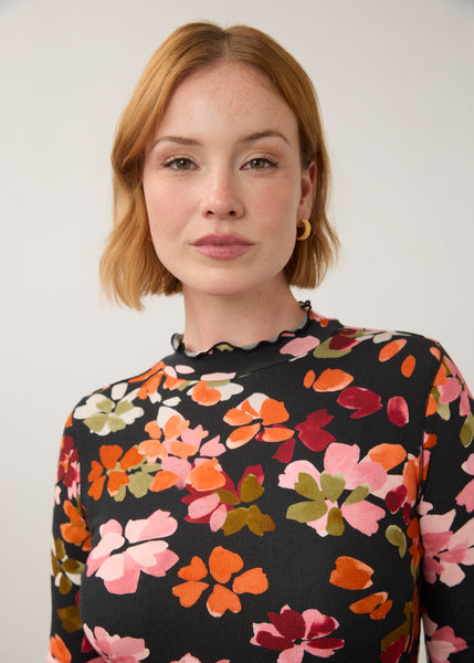 FDJ - PRINTED MOCK NECK TOP - 3547161 - 2 Colours