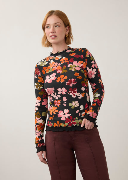 FDJ - PRINTED MOCK NECK TOP - 3547161 - 2 Colours