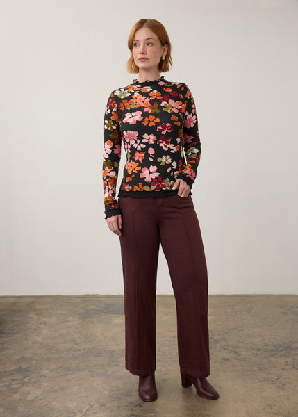 FDJ - PRINTED MOCK NECK TOP - 3547161 - 2 Colours