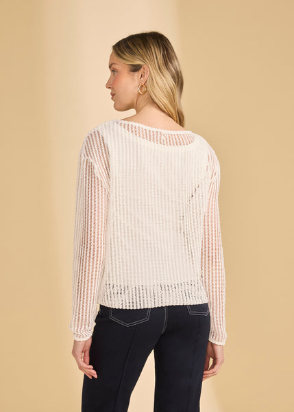 FDJ- MESH KNIT BUBBLE TOP- 3648422 - 2 Colours