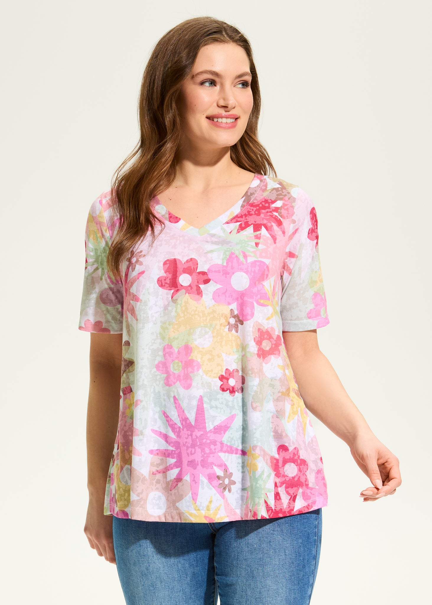 FDJ - STARBURST PRINT ELBOW LENGTH TOP - 3686844