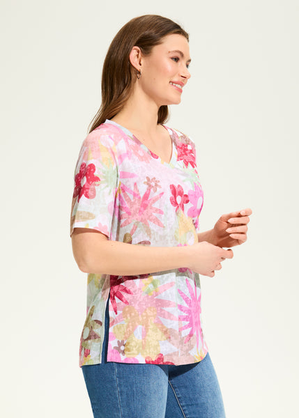 FDJ - STARBURST PRINT ELBOW LENGTH TOP - 3686844