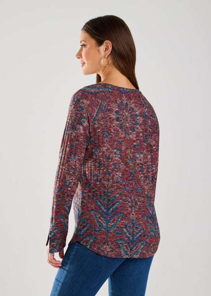 FDJ - SPIRO PRINT LONG SLEEVE TOP - 3702508 - 2 Colours