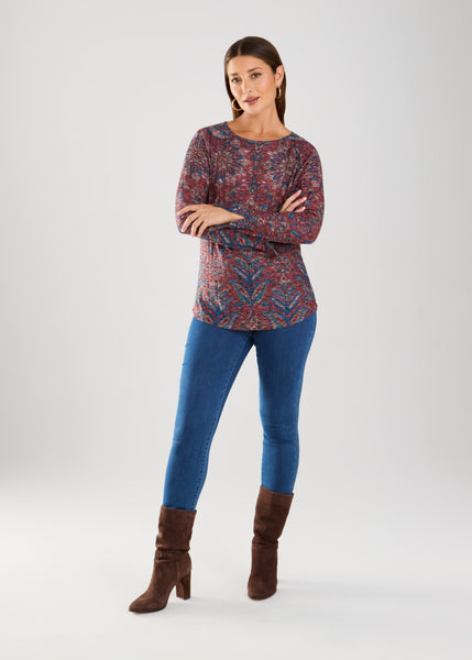 FDJ - SPIRO PRINT LONG SLEEVE TOP - 3702508 - 2 Colours