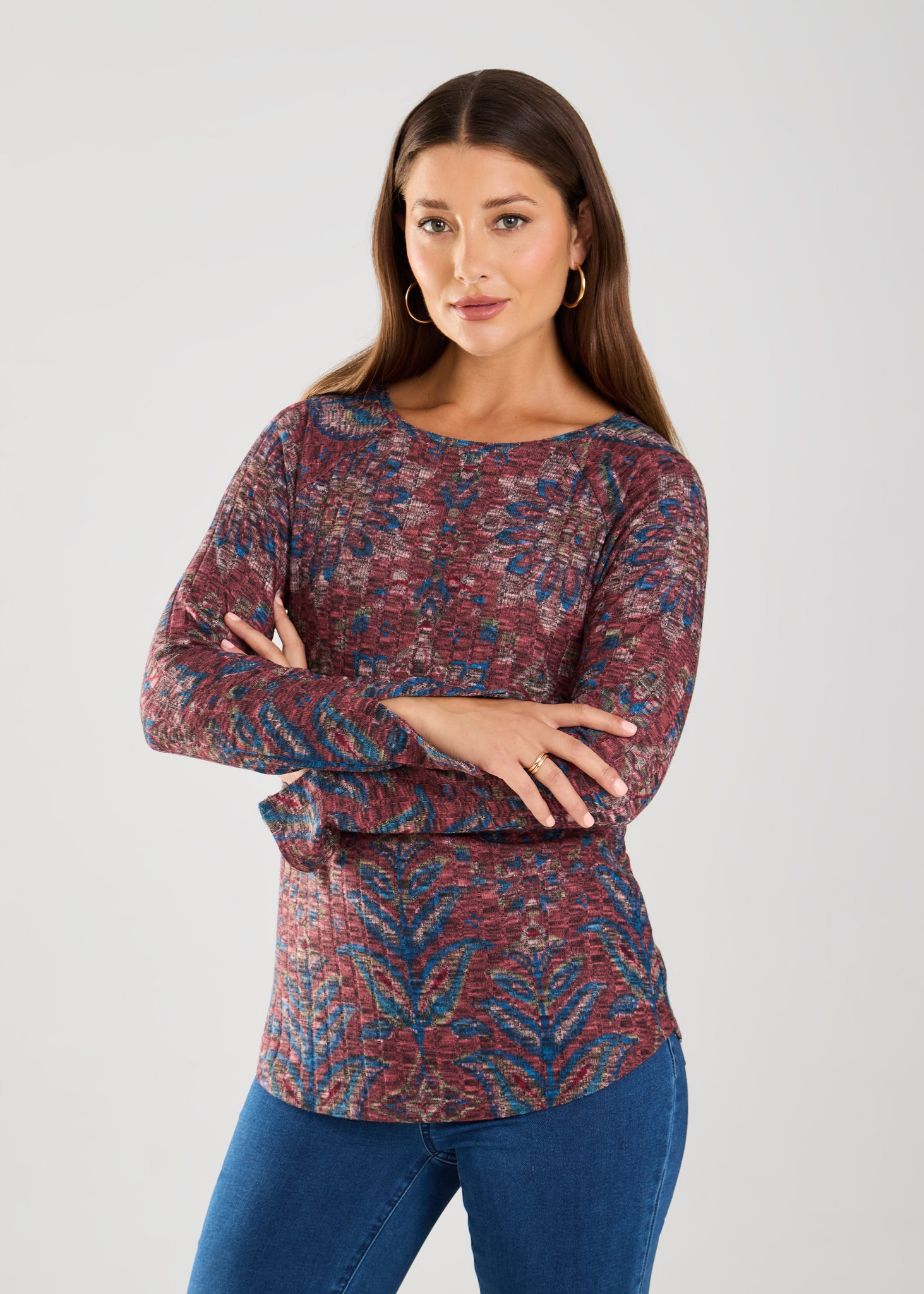 FDJ - SPIRO PRINT LONG SLEEVE TOP - 3702508 - 2 Colours