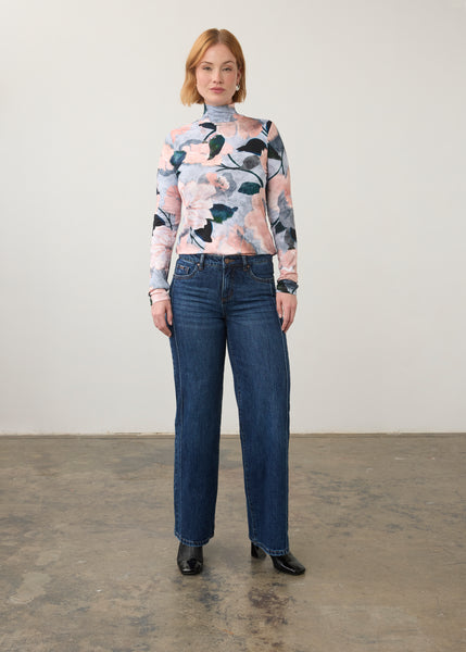 FDJ - WINTER PINK MOCK NECK TOP - 3761756