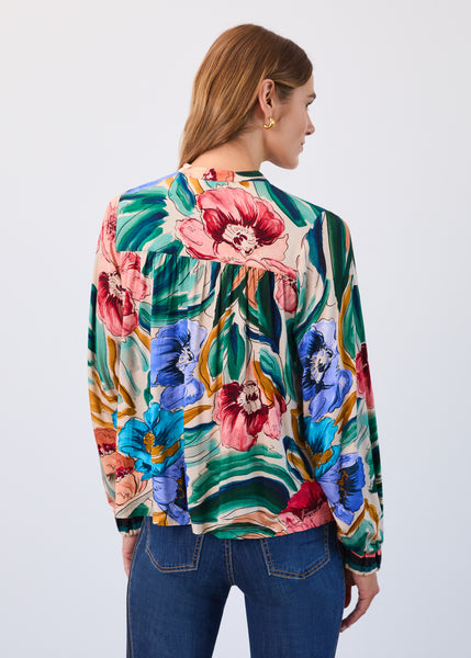 FDJ - BOTANY WATERCOLOUR TOP - 3800153