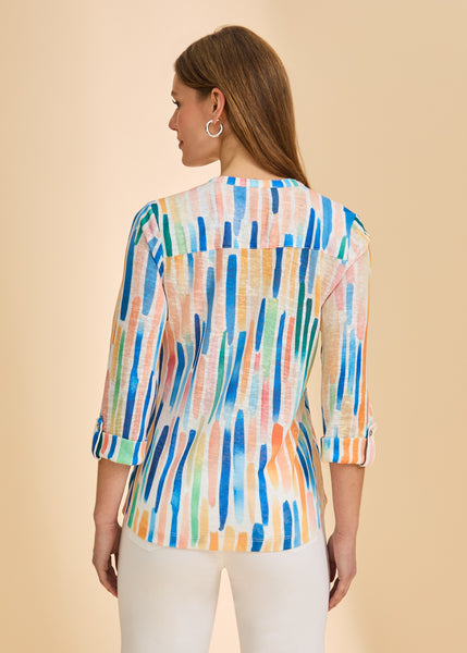 FDJ - ZIPPY PRINT HENLEY TOP - 3926451 - 2 Colours