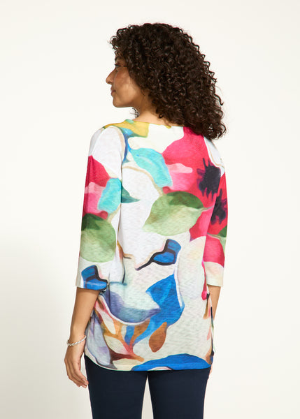 FDJ - MACRO PRINT 3/4 SLEEVE TOP - 3945955