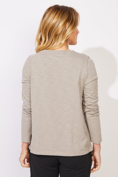 ESCAPE - SNEAKY CAT COTTON SLUB TOP - E43940