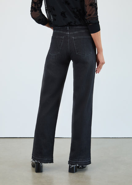 FDJ - STATEMENT BLACK DENIM CHRISTINA WIDE LEG JEAN - 5406872